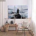 Canvas print Wanderer above the sea of fog Caspar D. F,3 panels