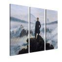 Canvas print Wanderer above the sea of fog Caspar D. F,3 panels
