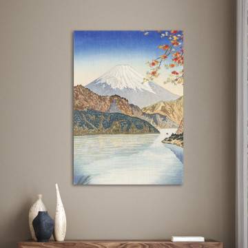 Canvas print Mount Fuji at Lake Ashino, Koichi Okada