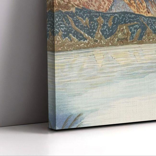 Canvas print Mount Fuji at Lake Ashino, Koichi Okada