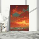 Canvas print, The wanderer and the sea