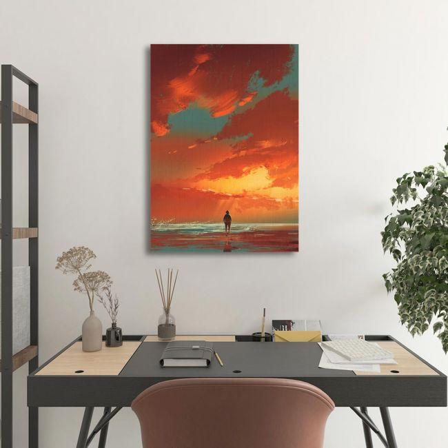 Canvas print, The wanderer and the sea
