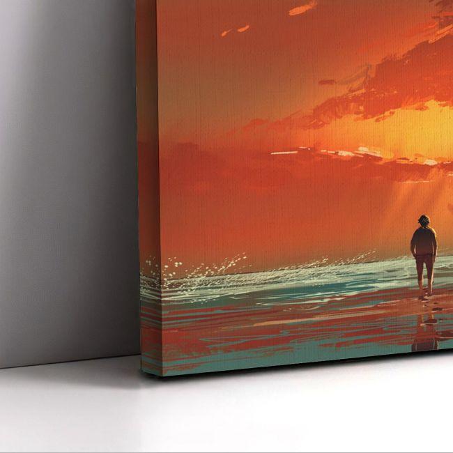 Canvas print, The wanderer and the sea