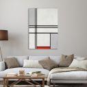 Πίνακας σε καμβά Composition gray-red (No. 1) detail, Mondrian P