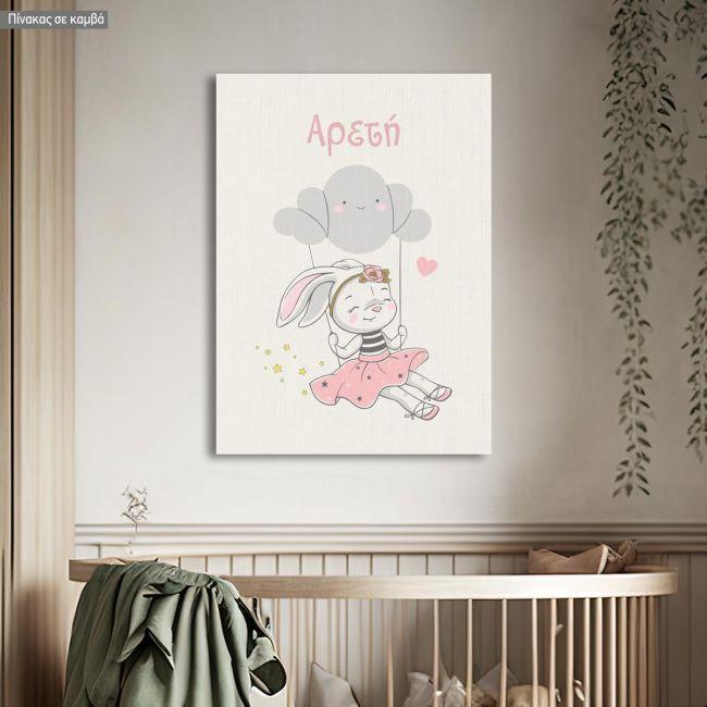 Canvas print Bunny swing