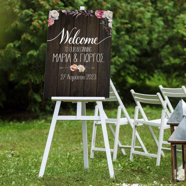Canvas print Wedding decoration , welcome to our beginning art2