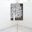 Canvas print Wish tree with tree, White leaves simple tree