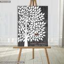 Canvas print Wish tree with tree, White leaves simple tree