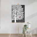 Canvas print Wish tree with tree, White leaves simple tree