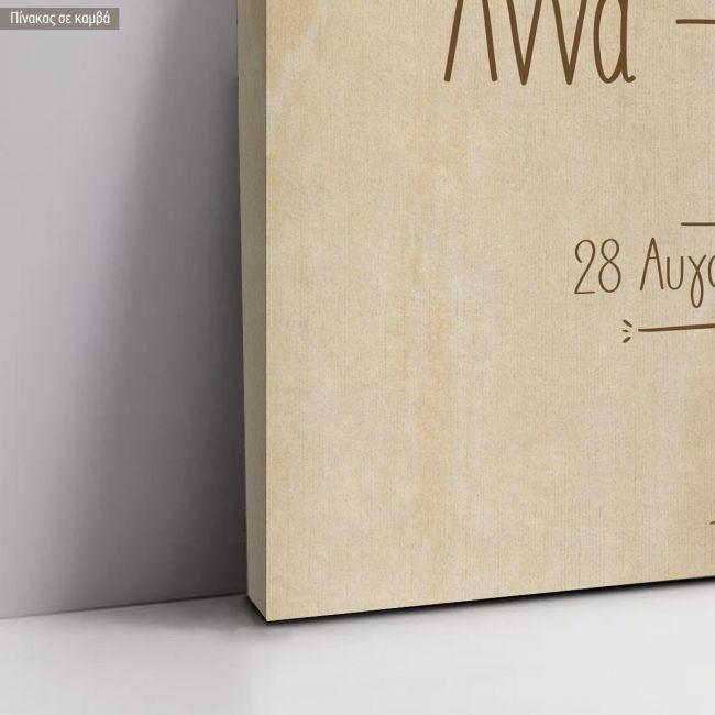 Canvas print Wedding welcome personalized