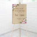 Canvas print Wedding welcome personalized