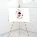 Canvas print Baptism Wishes board with photo for girls