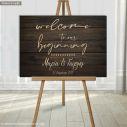 Πίνακας σε καμβά Welcome to our beginning, signature