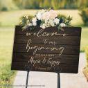 Canvas print Wedding decoration , welcome to our beginning signature