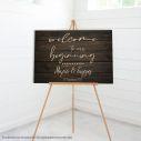 Canvas print Wedding decoration , welcome to our beginning signature