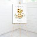 Canvas print baptism, Little lion watercolor