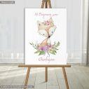 Canvas print baptism, Fox watercolor