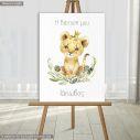 Canvas print baptism, Little lion watercolorIII