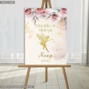 Canvas print welcome to my baptism ,Golden fairy