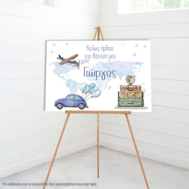 Canvas print Vaptism welcome, travel