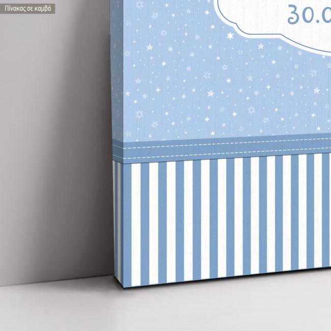 Canvas print welcome to my baptism , Stars Backround