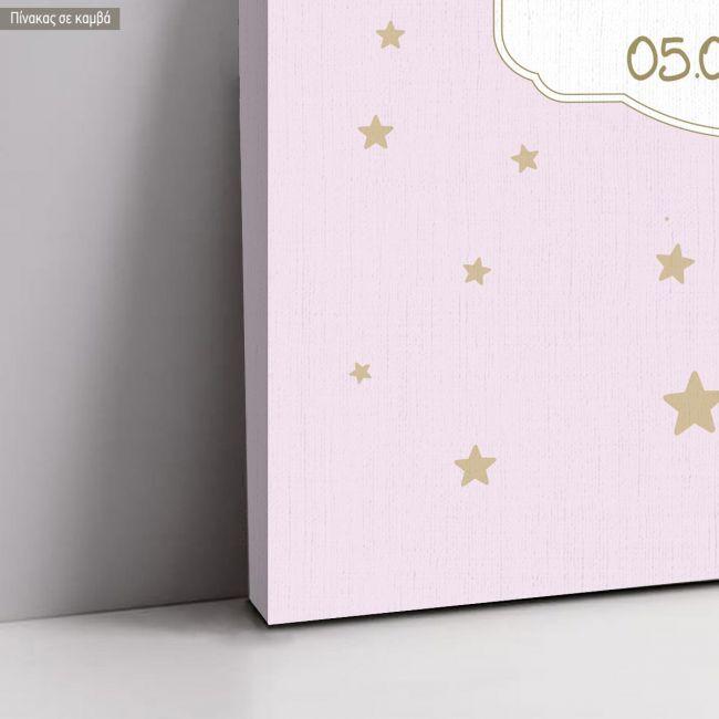 Canvas print welcome to my baptism , Stars