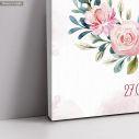 Canvas printwelcome to my baptism , watercolor flowers wraith i