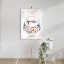 Canvas printwelcome to my baptism , watercolor flowers wraith i