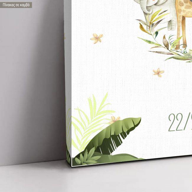 Canvas print baptism, Painted animals II