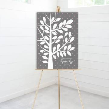 Canvas print baptism, white tree 2