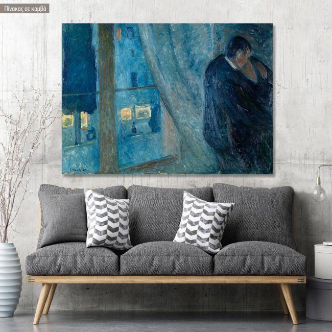 Πίνακας ζωγραφικής Kiss by the window, Munch Edvard
