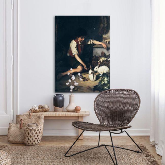 Canvas print The child with the rabbits, Lembesis