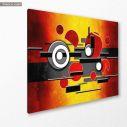 Canvas printAbstract oil painting, red circles