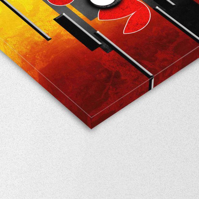 Canvas printAbstract oil painting, red circles