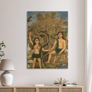 Canvas print Adam and Eve, Theophilos