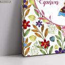 Canvas print welcome to my baptism , Cute floral Fridha II