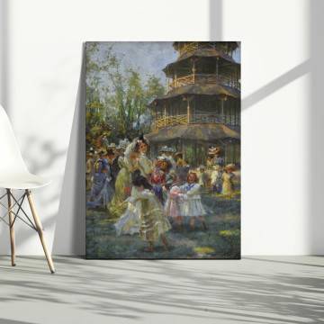 Canvas print At the Chinese tower of Munich, Savvidis