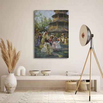 Canvas print At the Chinese tower of Munich Savvidis Framed canvas View 1 2