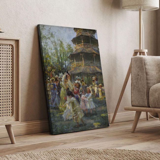 Canvas print At the Chinese tower of Munich, Savvidis
