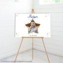 Canvas print Baptism decoration, Gold star and photo