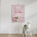 Canvas print welcome to my baptism,Roses and perls