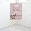Canvas print welcome to my baptism,Roses and perls