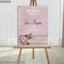 Canvas print welcome to my baptism,Roses and perls