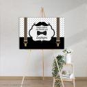 Canvas print Welcome to Baptism , Moustache Papillon suspenders