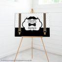 Canvas print Welcome to Baptism , Moustache Papillon suspenders
