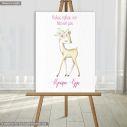 Canvas print baptism, Cute Deer watercolor