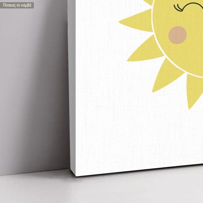 Canvas print welcome to my baptism,Sun