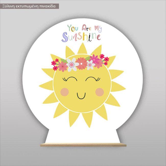 Wooden printed sign, All forest animals