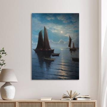 Canvas print Sailing in the moonlight, Grivas L