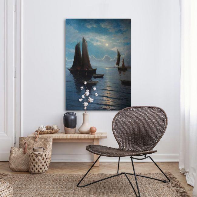 Canvas print Sailing in the moonlight, Grivas L